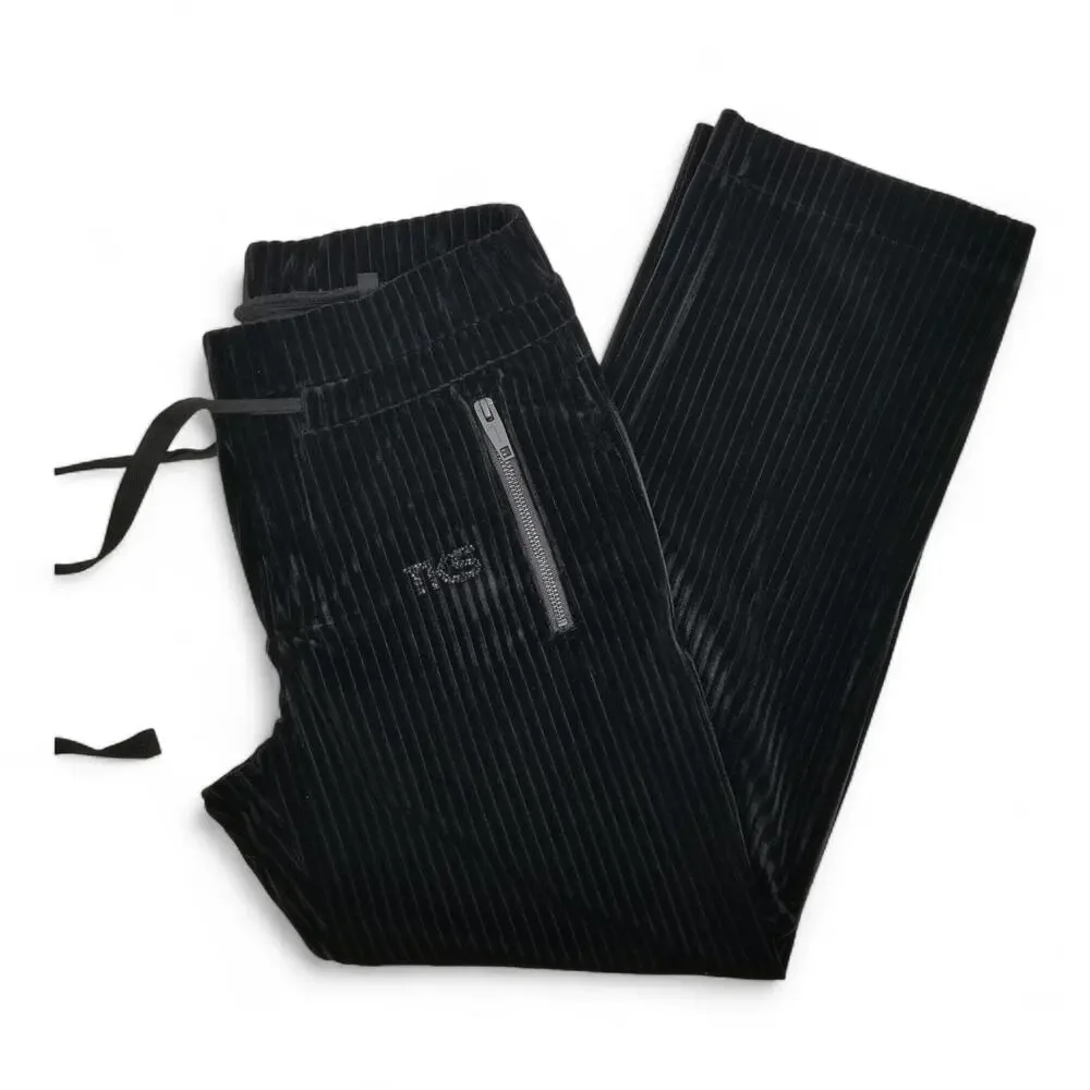 THE KOOPLES Sport Ribbed Velvet Drawstring Ankle Joggers - 29 (Kooples Size 3) - Picture 1 of 7